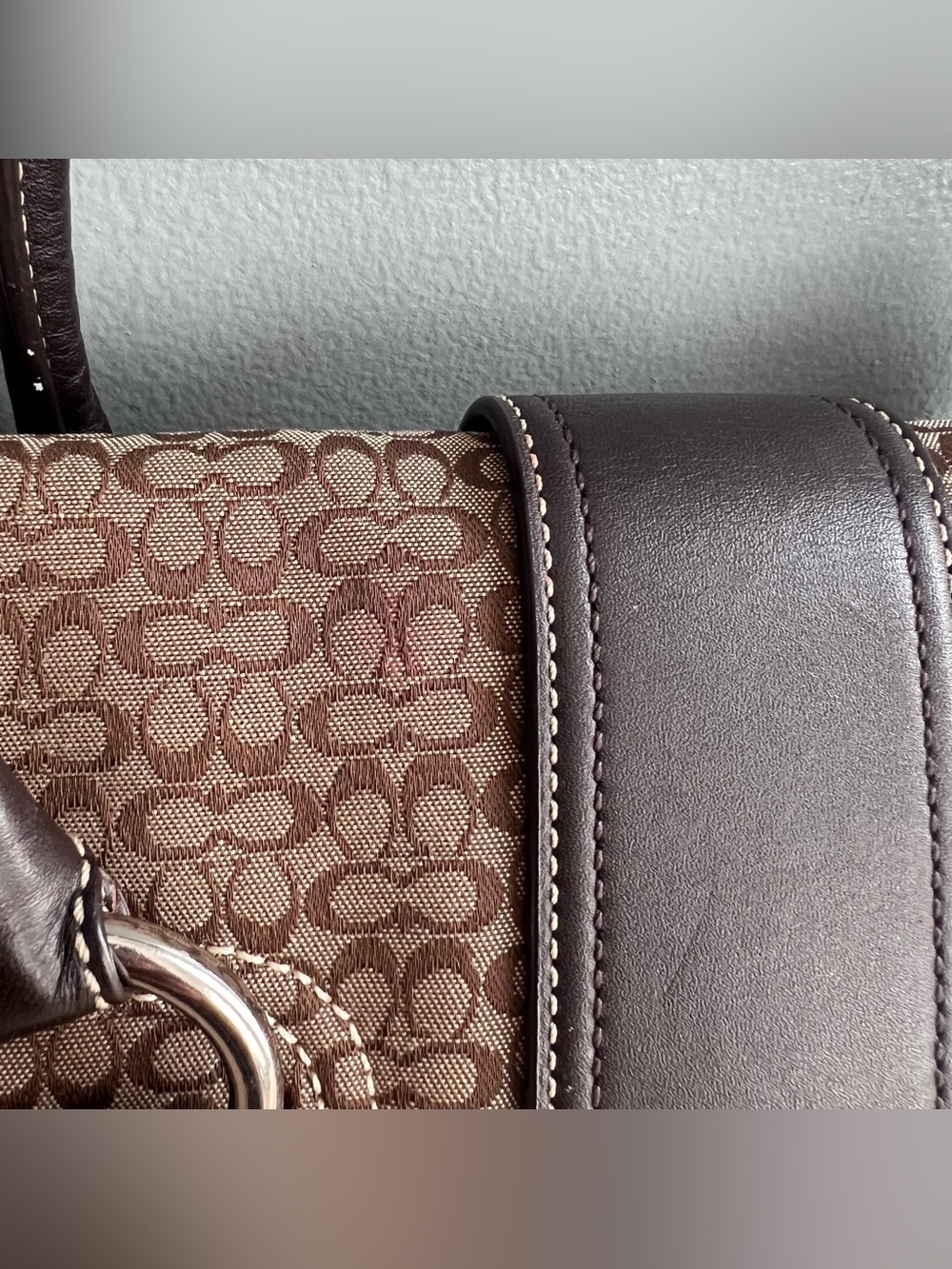 Vintage y2k Coach Soho Signature C Flap Satchel - Picture 5 of 9